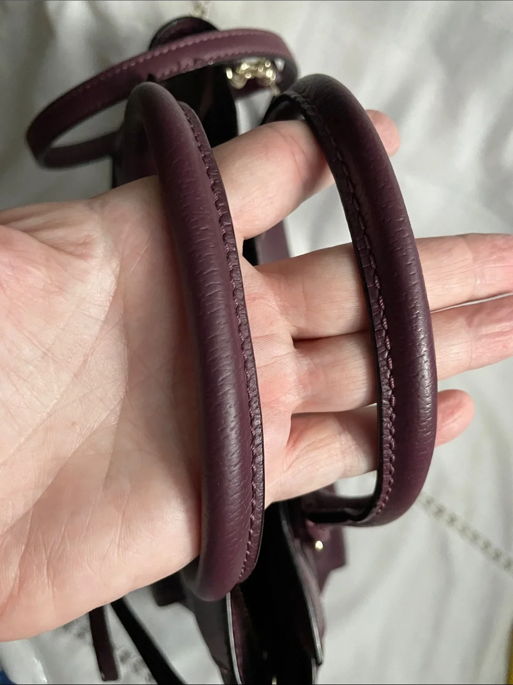 kate spade Plum Leather Satchel-Crossbody  Couple Minor Scratches Otherwise EUC